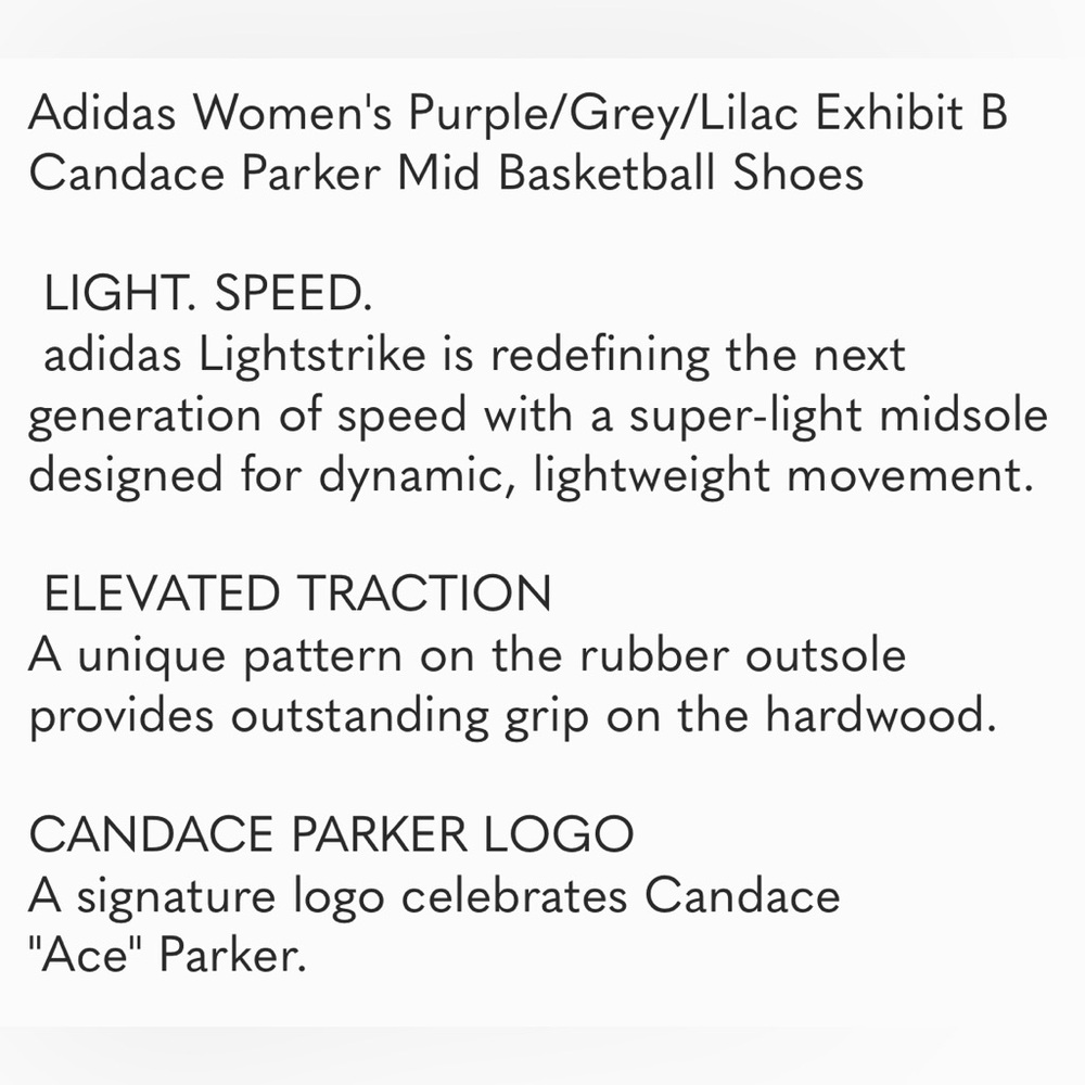 ADIDAS Candace Parker “ACE” Exhibit B Mids - Picture 15 of 16
